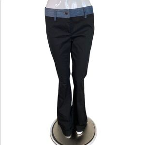 D&G Dolce & Gabbana sexy black with denim bell bottoms / flare pants.